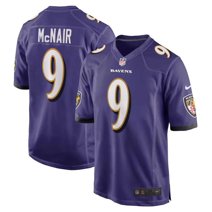 Men's Baltimore Ravens Steve McNair Nike Purple Game Retired Player Jersey - ujerseystore