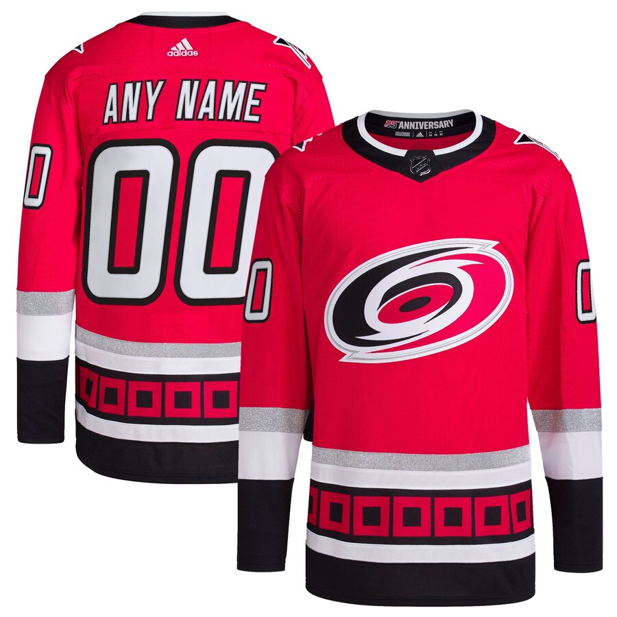 Men's Carolina Hurricanes adidas Red 25th Anniversary Primegreen Authentic Pro Custom Jersey - ujerseystore