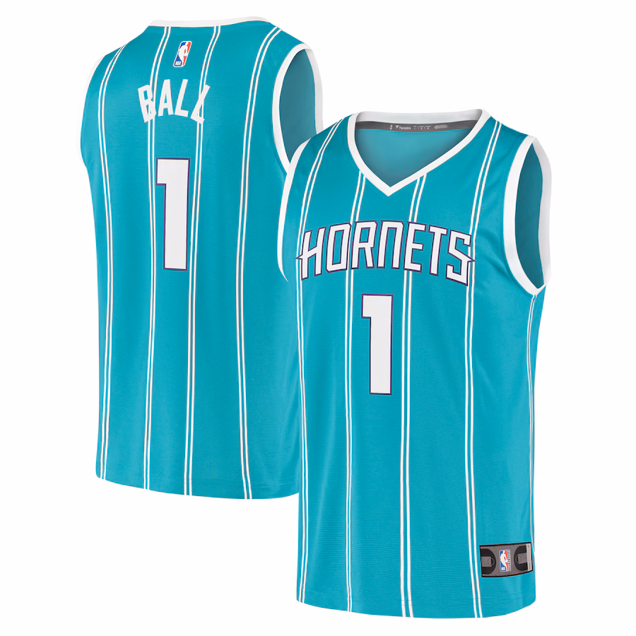 Men's Charlotte Hornets LaMelo Ball Fanatics Teal Fast Break Replica Jersey - Icon Edition - ujerseystore