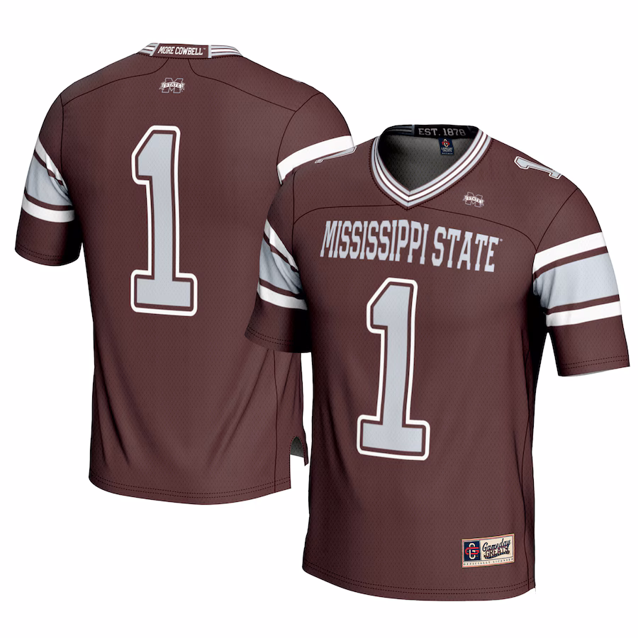 Men's GameDay Greats #1 Maroon Mississippi State Bulldogs Football Jersey - ujerseystore