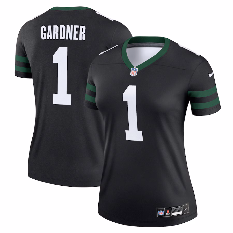 Women's New York Jets Ahmad Sauce Gardner Nike Black Legend Jersey - ujerseystore