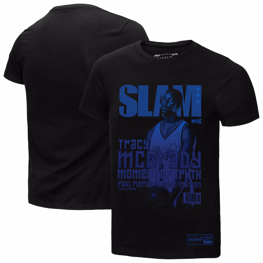 Men's Orlando Magic Tracy McGrady Mitchell & Ness Black SLAM Gradient T-Shirt - ujerseystore