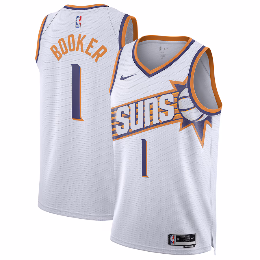 Unisex Phoenix Suns Devin Booker Nike White Swingman Jersey - Association Edition - ujerseystore