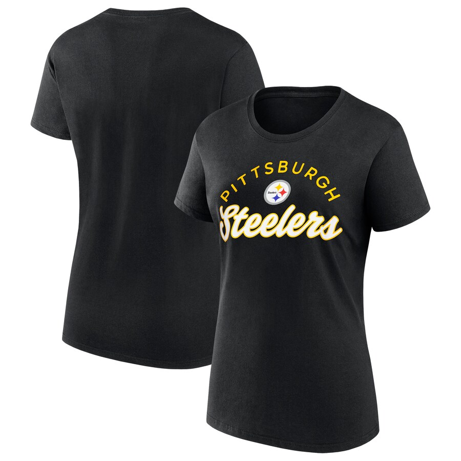 Women's Pittsburgh Steelers Fanatics Black Primary Component T-Shirt - ujerseystore