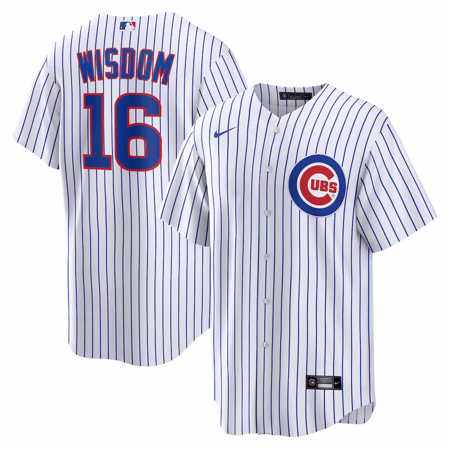 Men's Chicago Cubs Patrick Wisdom Nike White Home Replica Jersey - ujerseystore