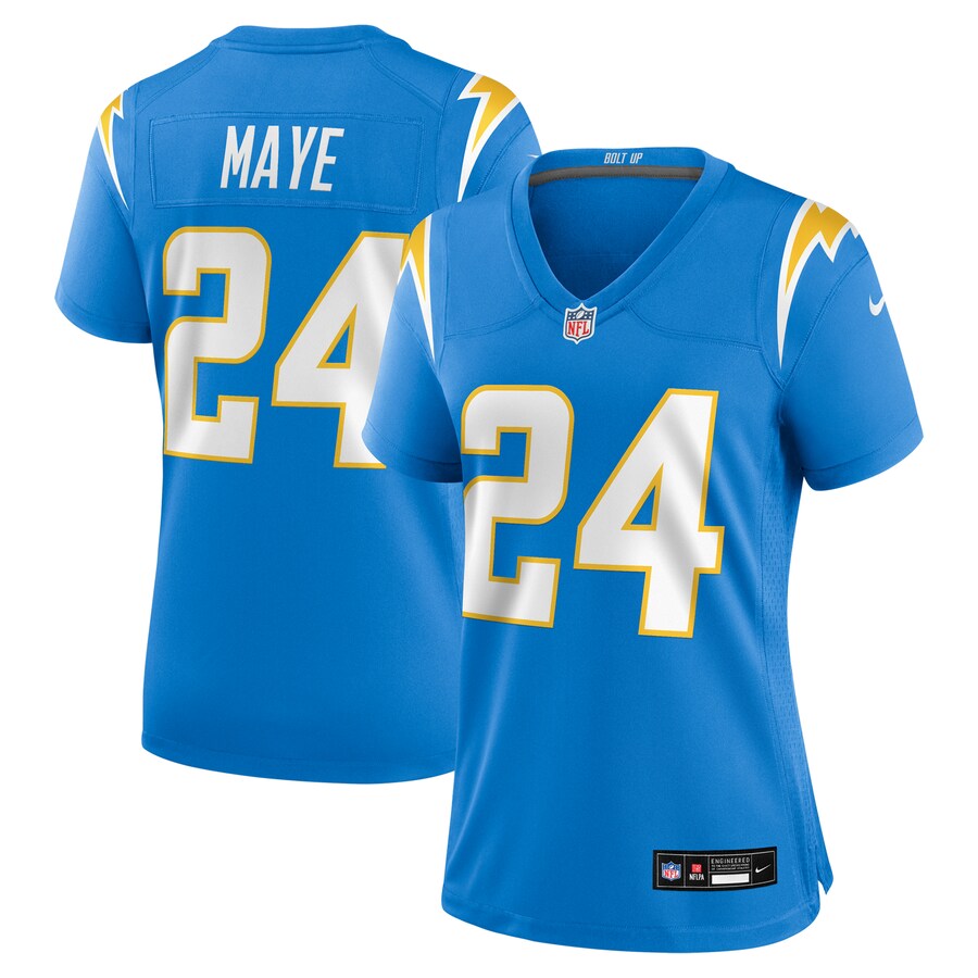 Women's Los Angeles Chargers Marcus Maye Nike Powder Blue Team Game Jersey - ujerseystore