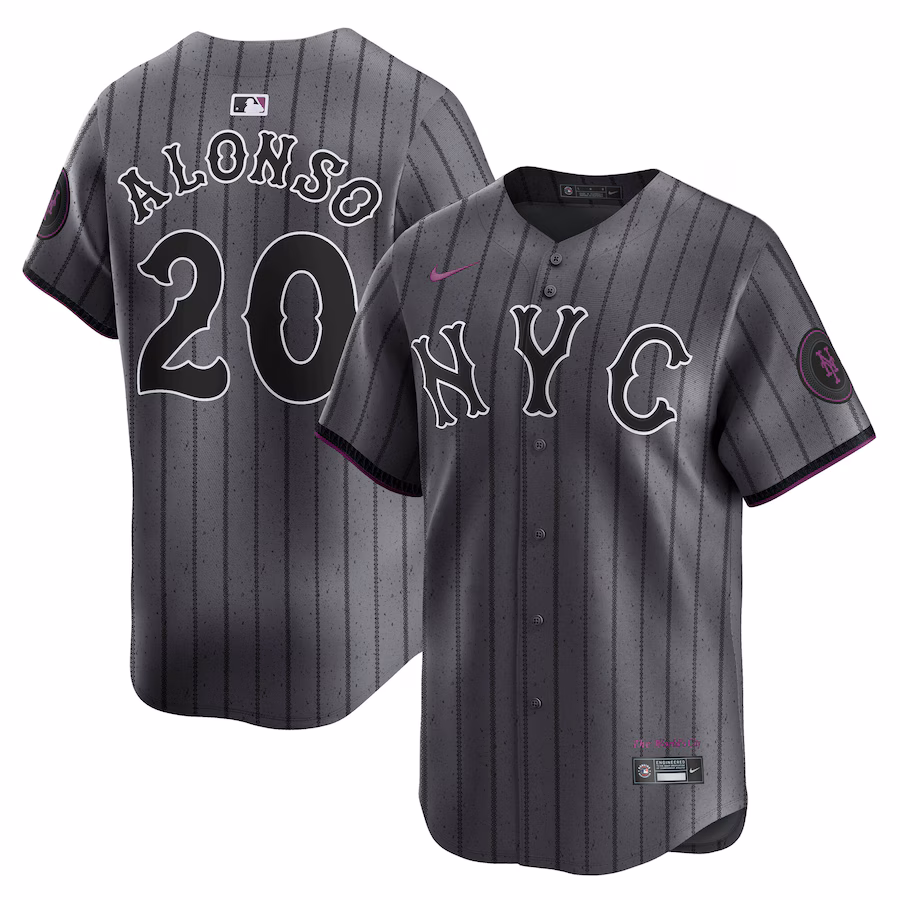 Men's New York Mets Pete Alonso Nike Gray City Connect Limited Player Jersey - ujerseystore