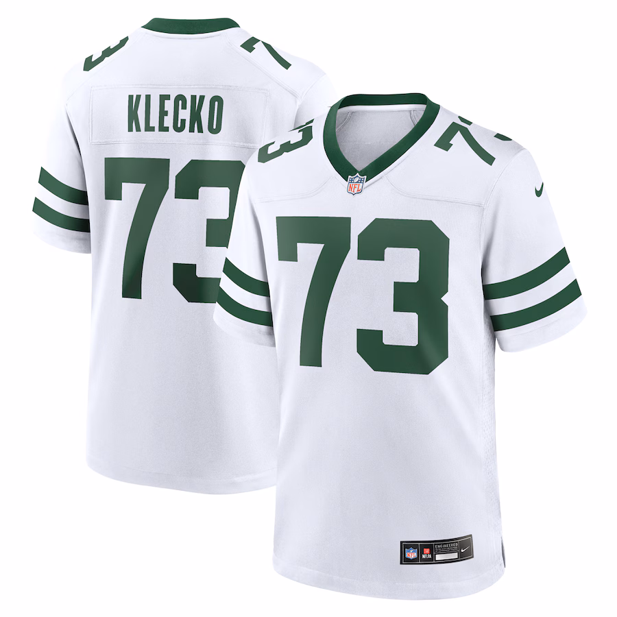 Men's New York Jets Joe Klecko Nike White Legacy Retired Player Game Jersey - ujerseystore