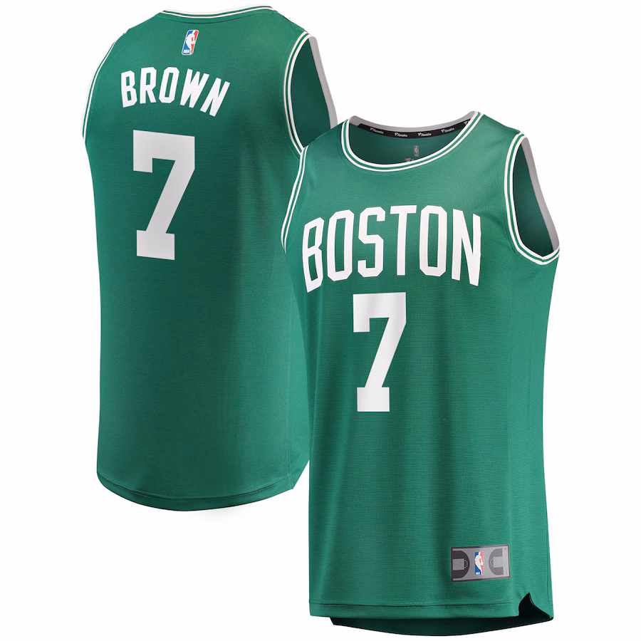 Men's Boston Celtics Jaylen Brown Fanatics Kelly Green Fast Break Replica Jersey - Icon Edition - ujerseystore