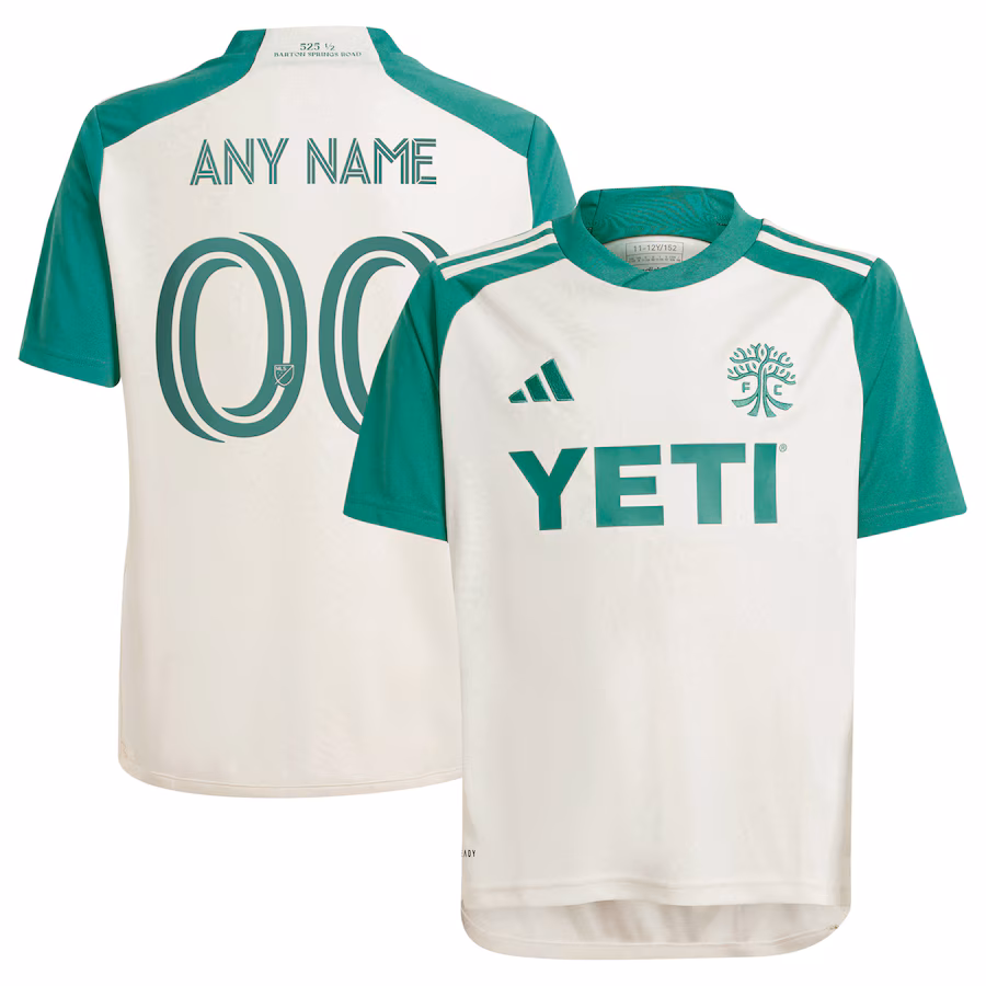 Youth Austin FC  adidas Tan 2024 The Armadillo Kit Replica Custom Jersey - ujerseystore