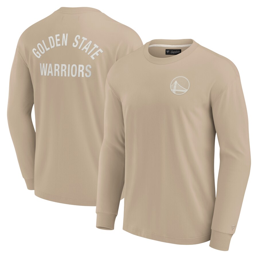 Unisex Golden State Warriors Fanatics Khaki Elements Super Soft Long Sleeve T-Shirt - ujerseystore