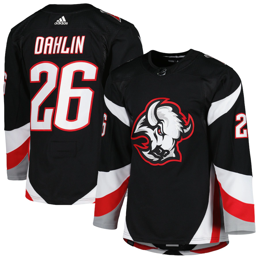 Men's Buffalo Sabres Rasmus Dahlin adidas Black Alternate Primegreen Authentic Player Jersey - ujerseystore