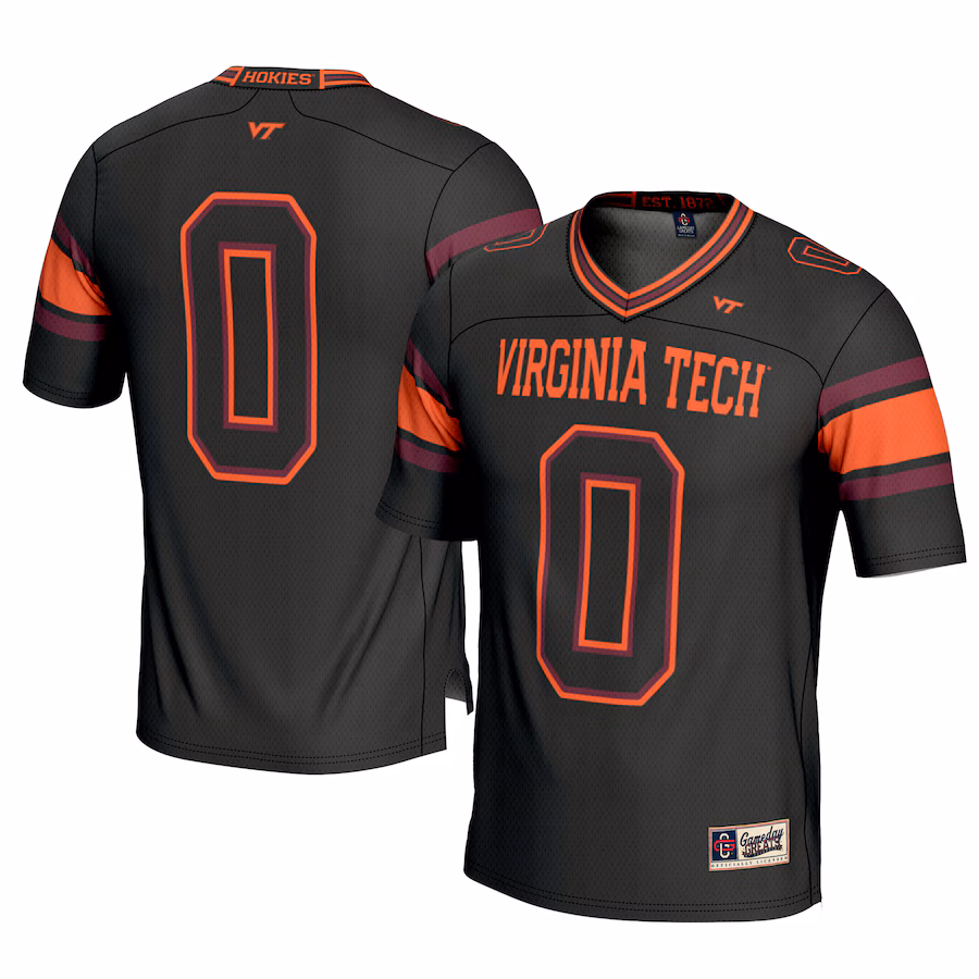 Youth GameDay Greats #0 Black Virginia Tech Hokies Football Jersey - ujerseystore