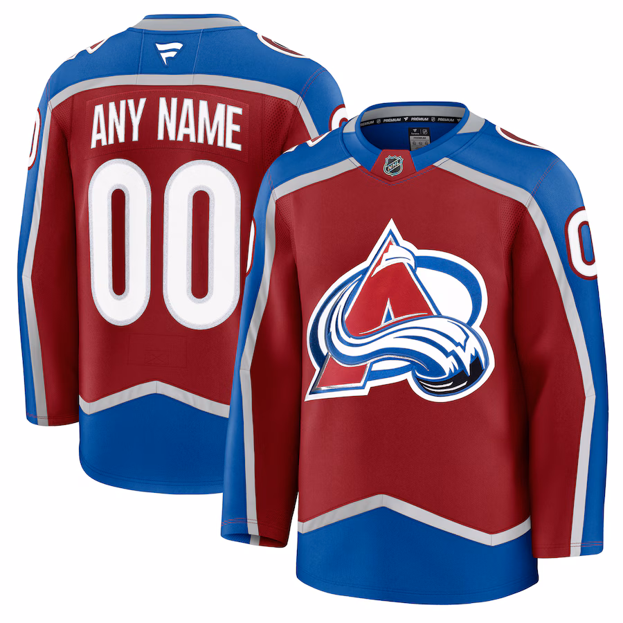 Men's Colorado Avalanche Fanatics Burgundy Home Premium Custom Jersey - ujerseystore