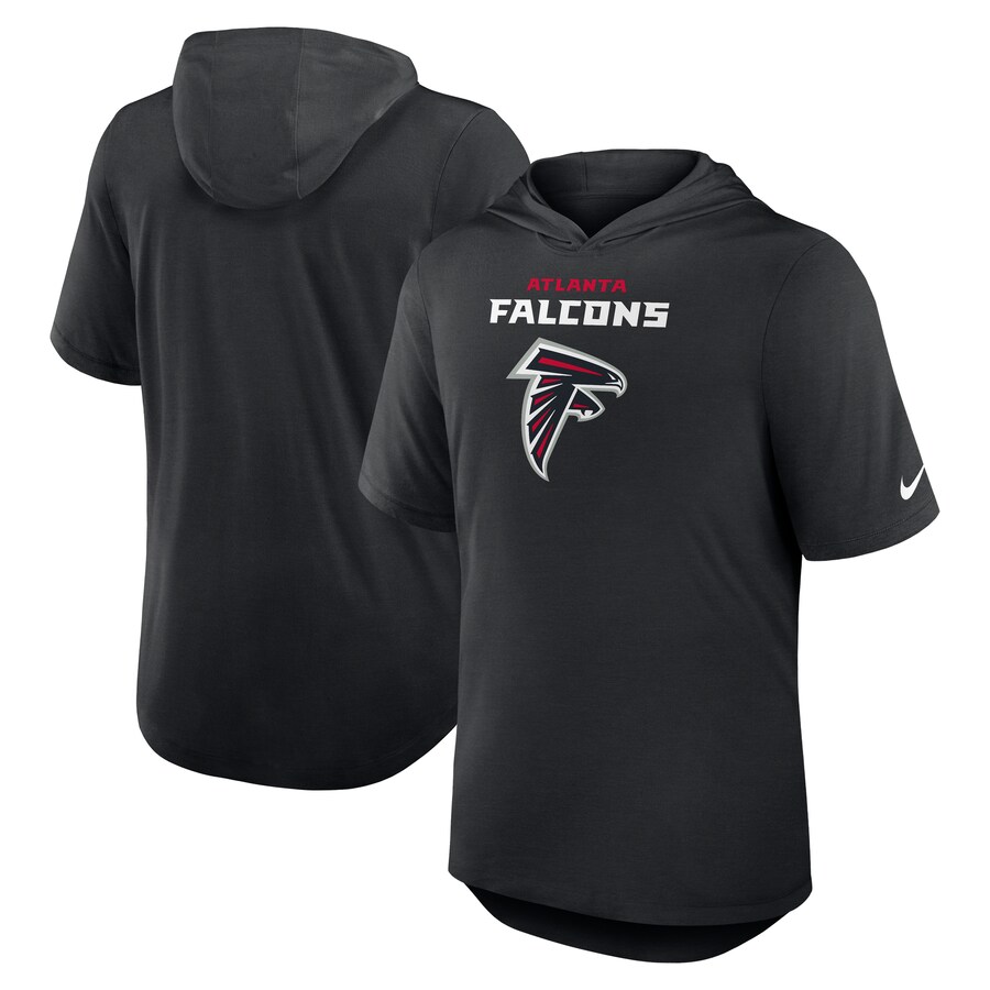 Men's Atlanta Falcons Nike Black Lockup Tri-Blend Hoodie T-Shirt - ujerseystore