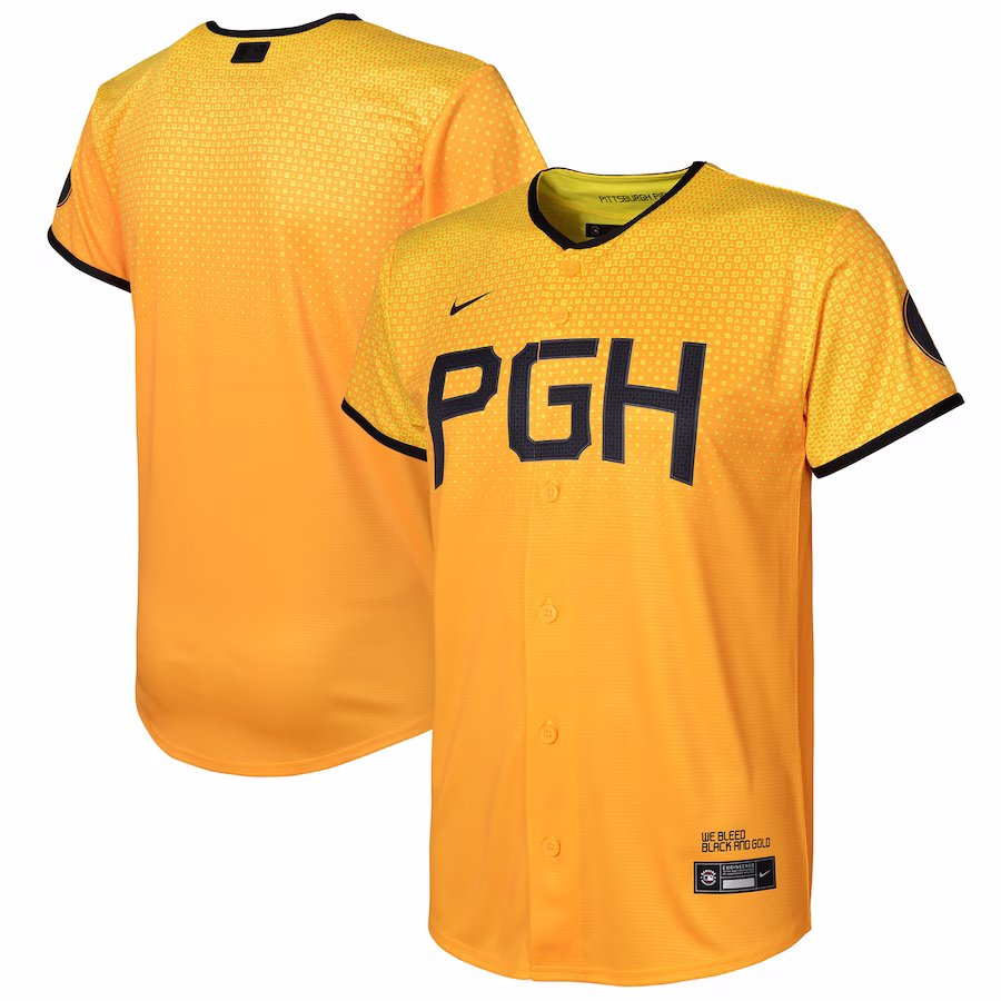 Youth Pittsburgh Pirates  Nike Gold City Connect Replica Jersey - ujerseystore