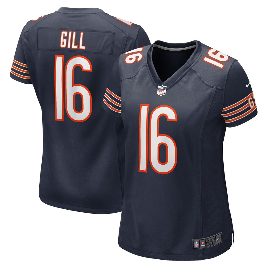 Women's Chicago Bears Trenton Gill Nike Navy Game Player Jersey - ujerseystore