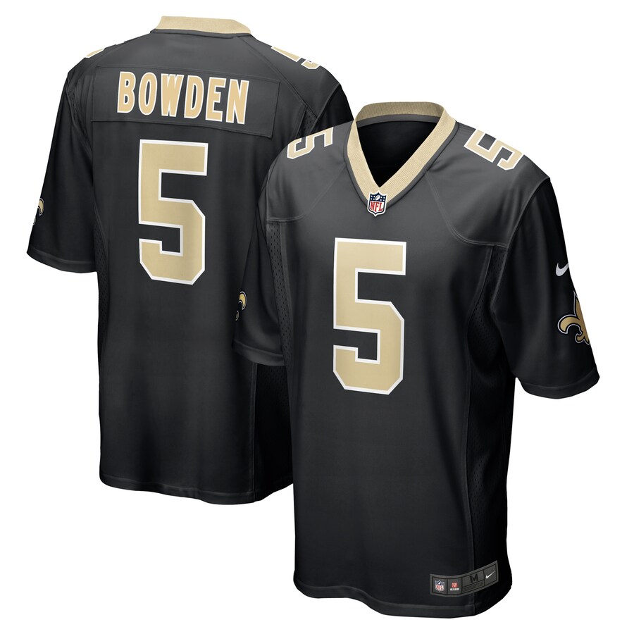 Men's New Orleans Saints Lynn Bowden Jr. Nike  Black Team Game Jersey - ujerseystore