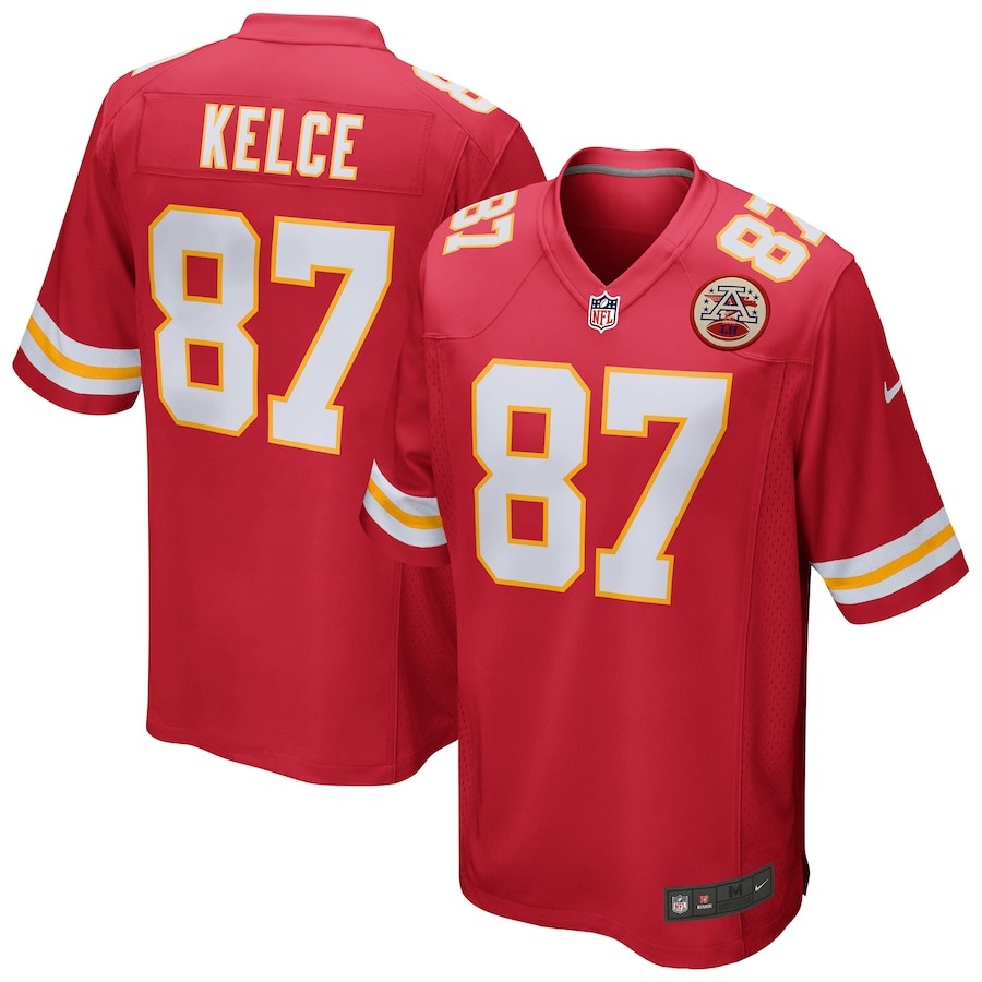 Men's Kansas City Chiefs Travis Kelce Nike Red Game Jersey - ujerseystore