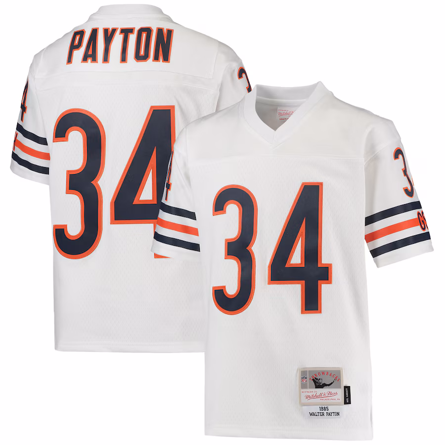 Youth Chicago Bears Walter Payton Mitchell & Ness White 1985 Retired Player Legacy Jersey - ujerseystore