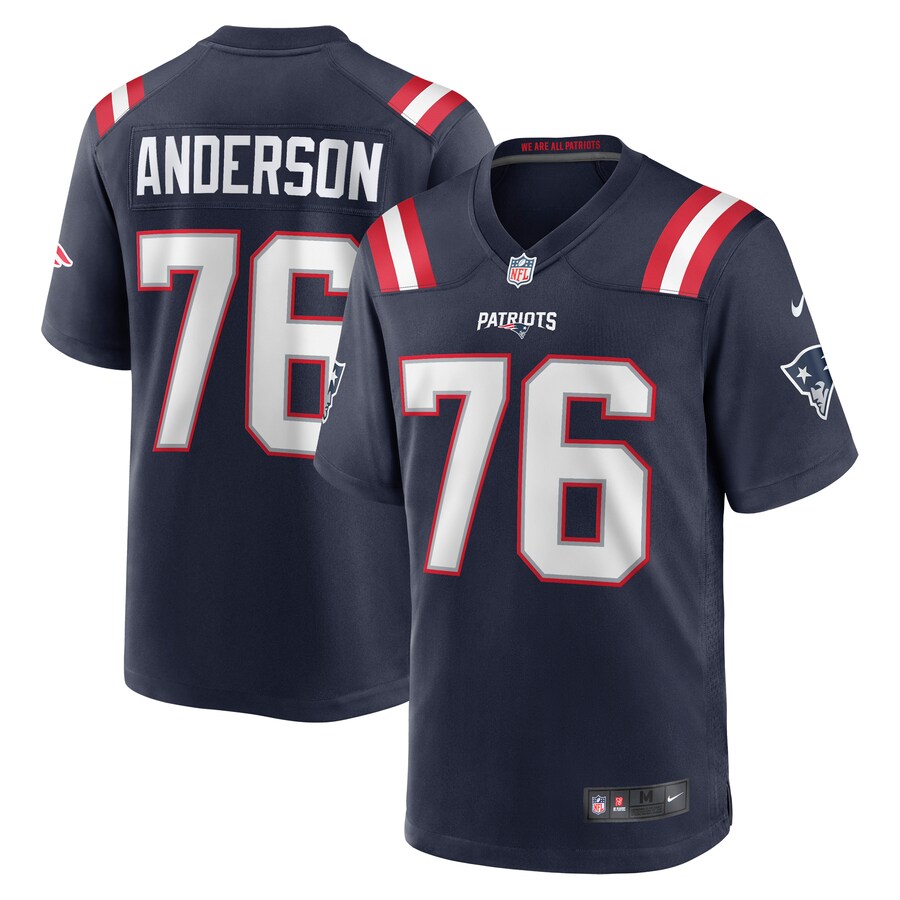 Men's New England Patriots Calvin Anderson Nike Navy Game Jersey - ujerseystore