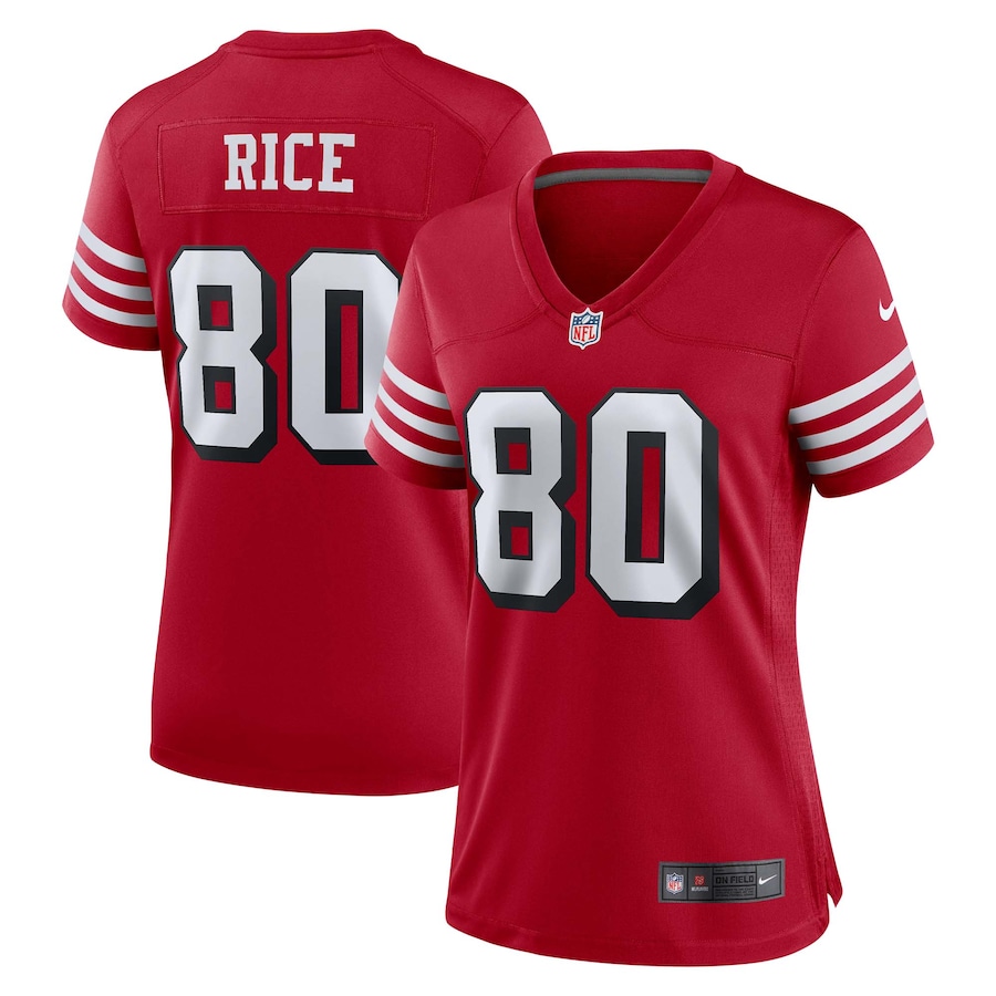 Women's San Francisco 49ers Jerry Rice Nike Scarlet Alternate Game Jersey - ujerseystore