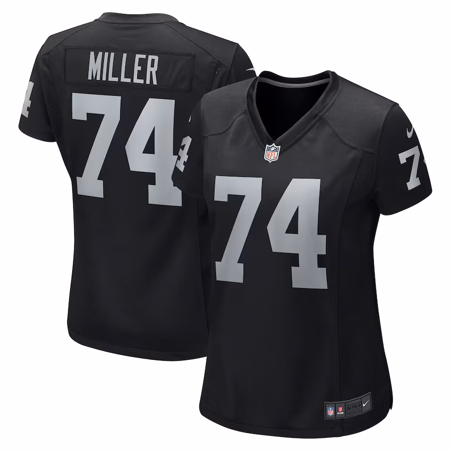 Women's Las Vegas Raiders Kolton Miller Nike Black Game Jersey - ujerseystore