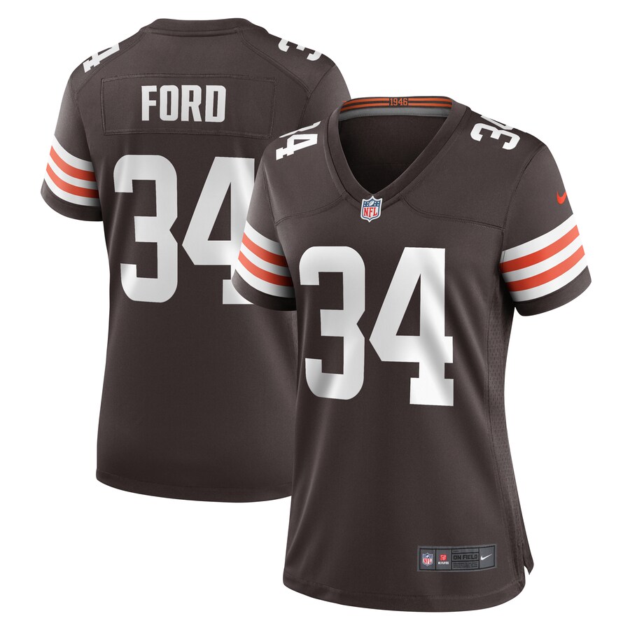 Women's Cleveland Browns Jerome Ford Nike Brown Game Player Jersey - ujerseystore