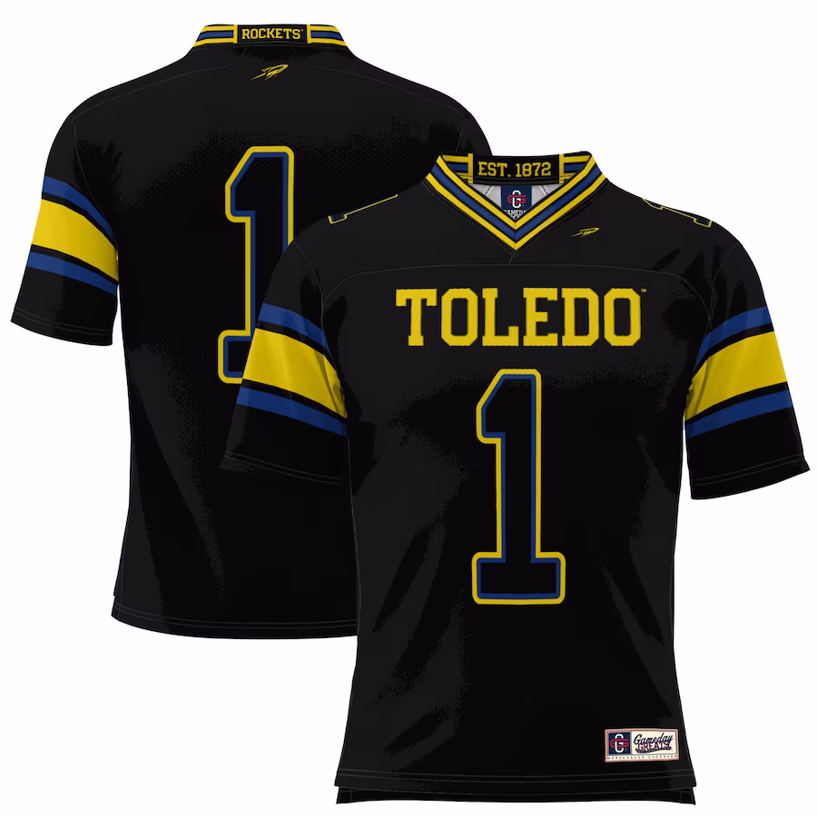 #1 Toledo Rockets GameDay Greats Football Jersey - Black - ujerseystore