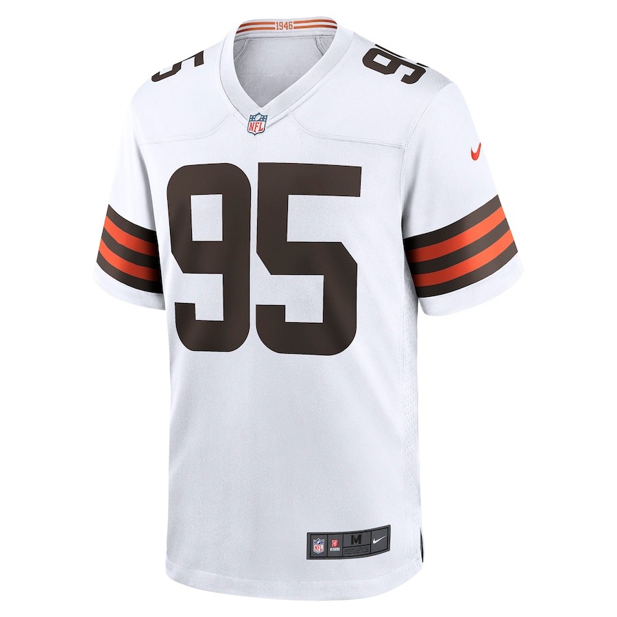 Men's Cleveland Browns Myles Garrett Nike White Away Game Jersey - ujerseystore