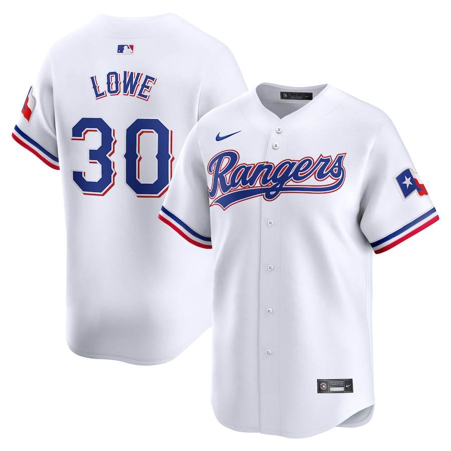 Men's Texas Rangers Nathaniel Lowe Nike White Home Limited Player Jersey - ujerseystore