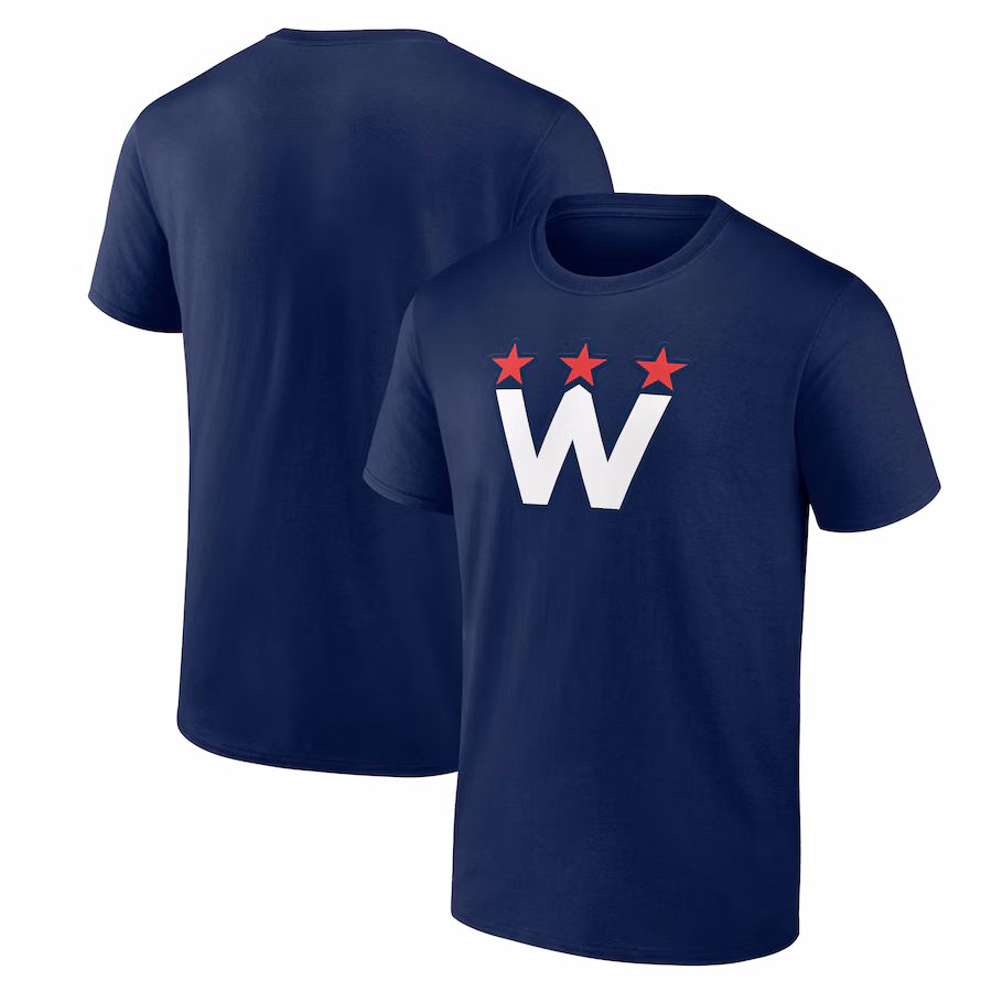 Men's Washington Capitals Navy Alternate Team Logo T-Shirt - ujerseystore
