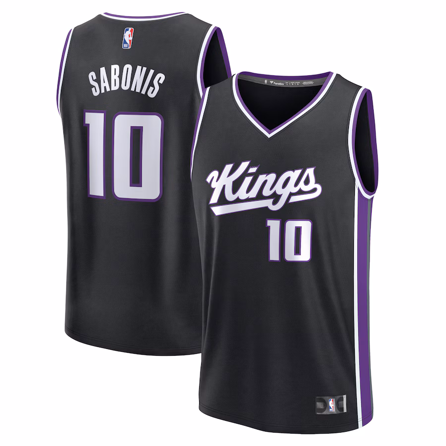 Men's Sacramento Kings Domantas Sabonis Fanatics Black Fast Break Replica Jersey - Icon Edition - ujerseystore