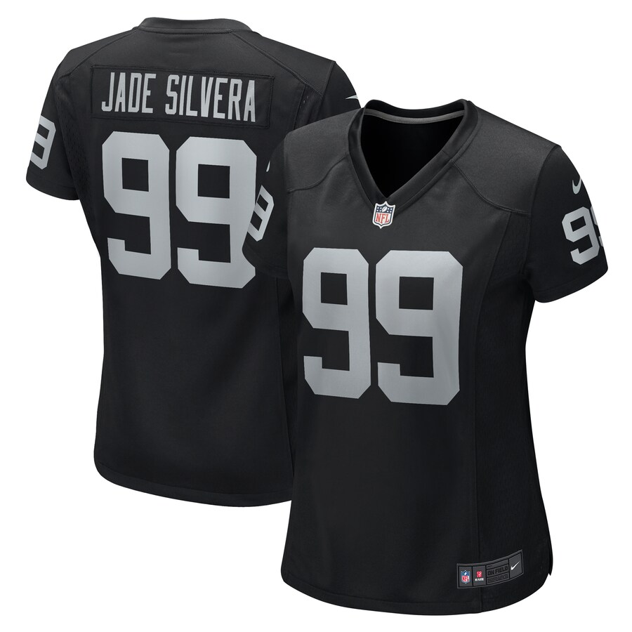 Women's Las Vegas Raiders Nesta Jade Silvera Nike  Black Team Game Jersey - ujerseystore
