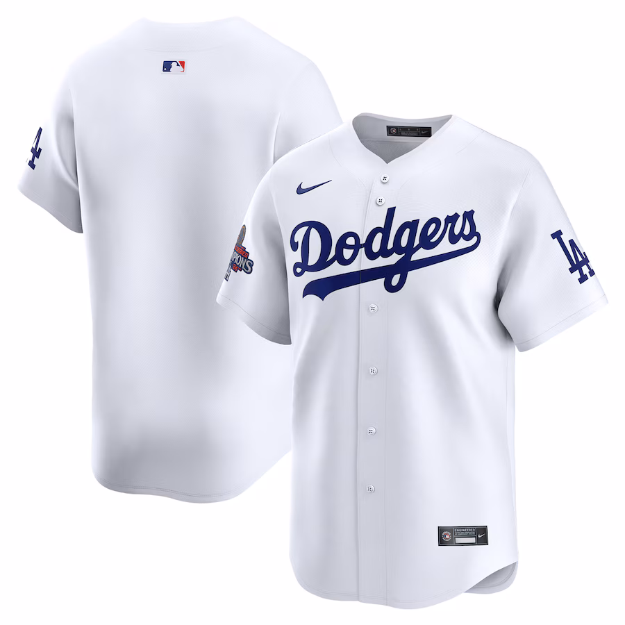 Men's Los Angeles Dodgers Nike White 2024 World Series Champions Home Limited Jersey - ujerseystore