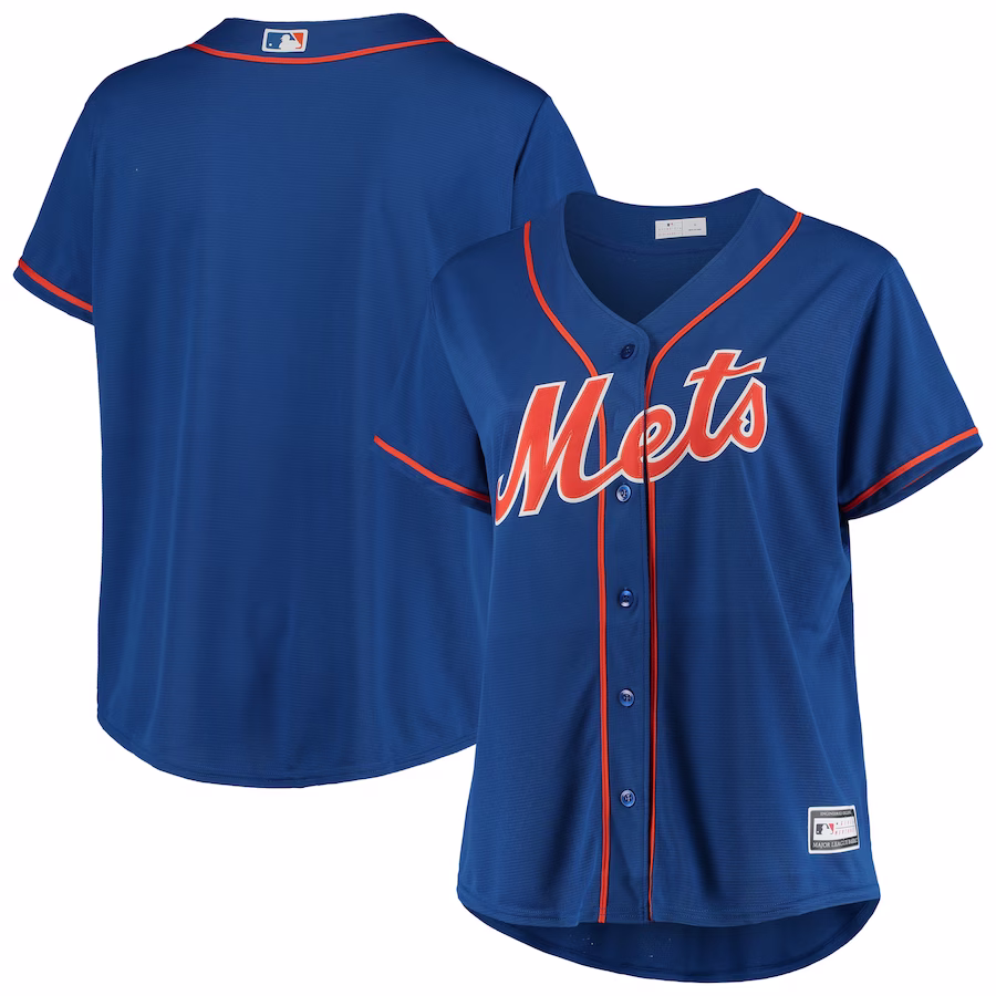 Women's New York Mets Royal Plus Size Alternate Replica Team Jersey - ujerseystore