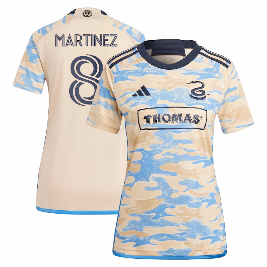 Women's Philadelphia Union Jose Martinez adidas Tan 2023 For Philly Replica Jersey - ujerseystore