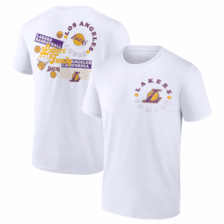 Men's Los Angeles Lakers  White Street Collective T-Shirt - ujerseystore