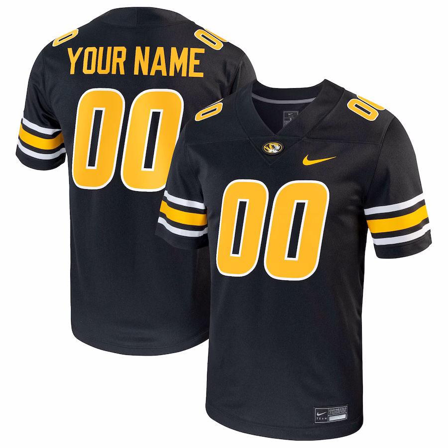 Missouri Tigers Nike Football Custom Game Jersey - Black - ujerseystore
