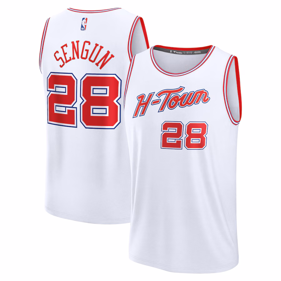 Men's Houston Rockets Alperen Sengun Fanatics White Fast Break Jersey - City Edition - ujerseystore