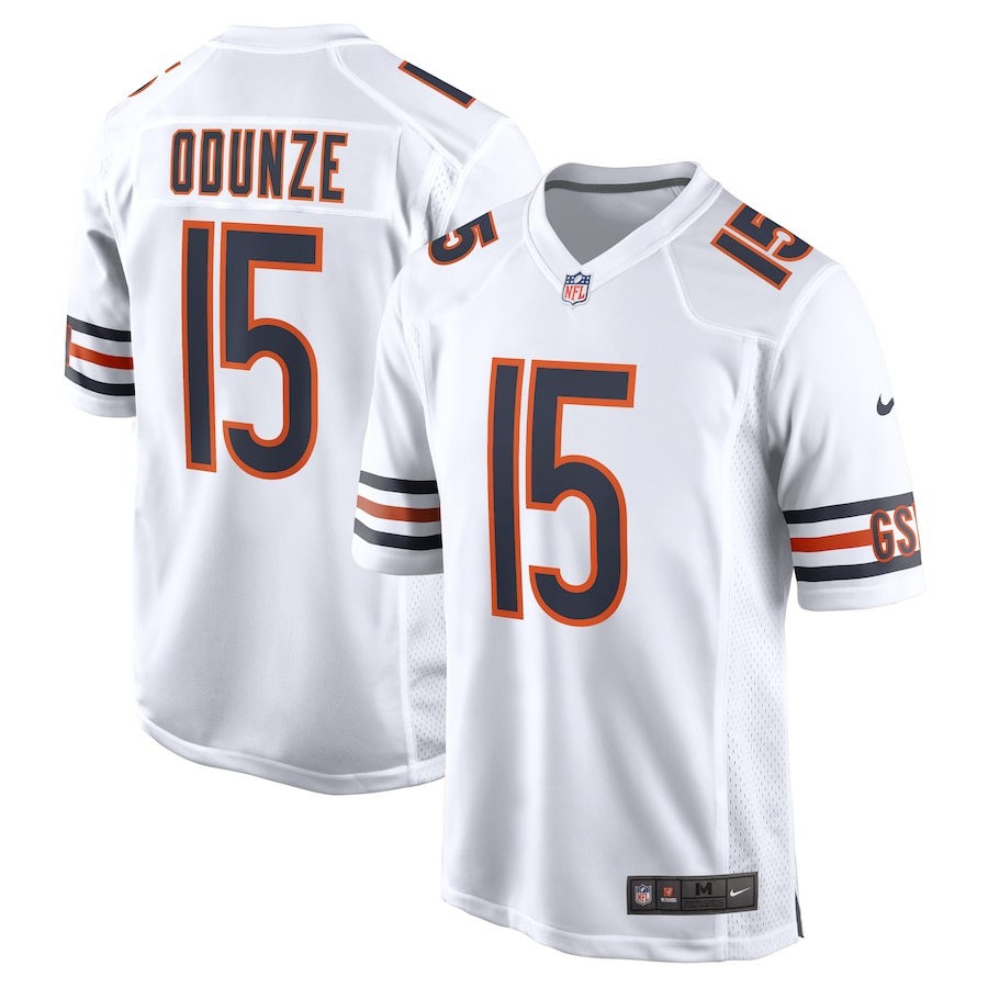 Men's Chicago Bears Rome Odunze Nike  White Game Jersey - ujerseystore
