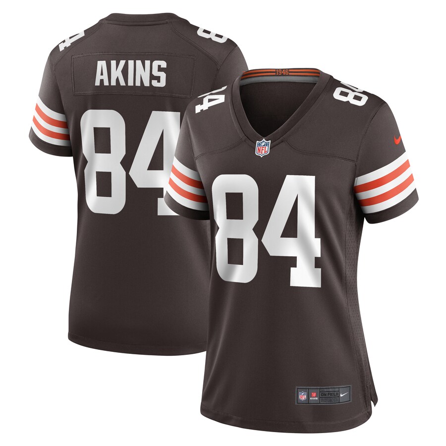 Women's Cleveland Browns Jordan Akins Nike Brown Game Player Jersey - ujerseystore