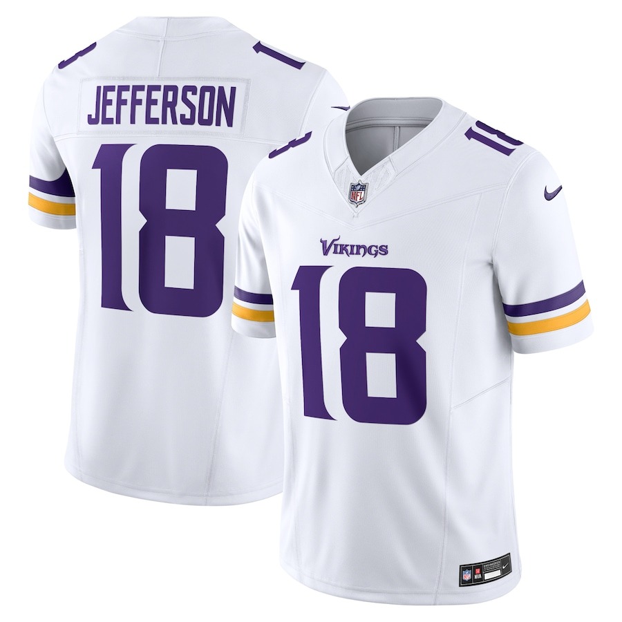 Men's Minnesota Vikings Justin Jefferson Nike White Vapor F.U.S.E. Limited Jersey - ujerseystore