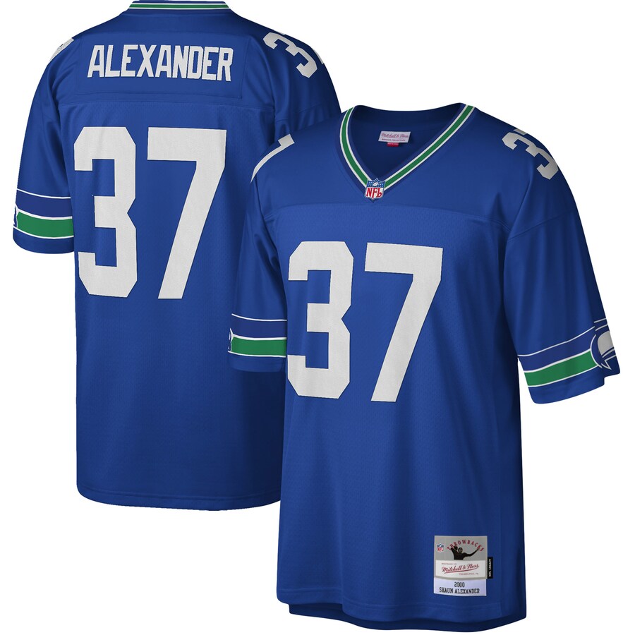 Men's Seattle Seahawks Shaun Alexander Mitchell & Ness Royal Legacy Replica Jersey - ujerseystore