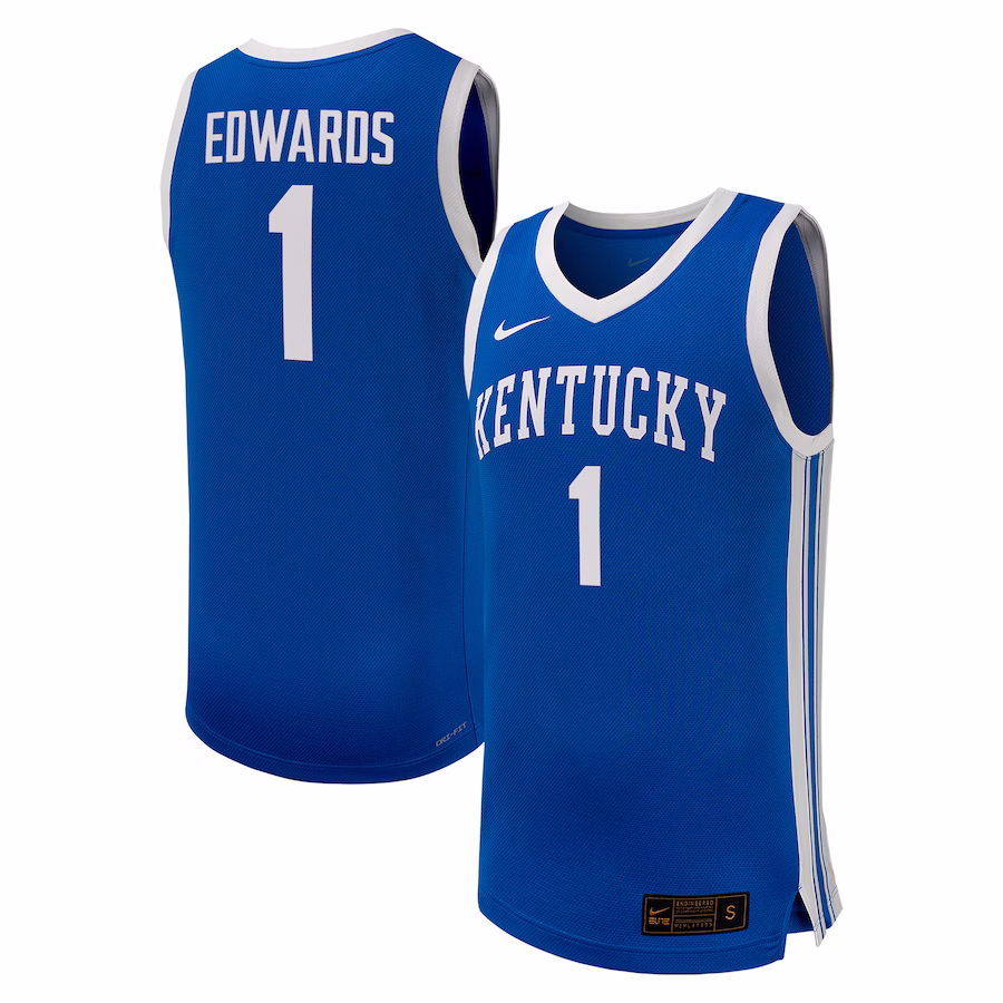 Justin Edwards Kentucky Wildcats Nike NIL Basketball Replica Player Jersey - Royal - ujerseystore