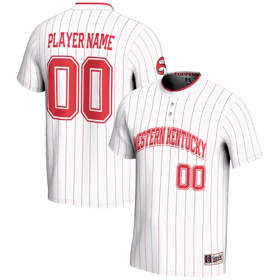 Western Kentucky Hilltoppers GameDay Greats Youth NIL Pick-A-Player Lightweight Softball Jersey - White - ujerseystore