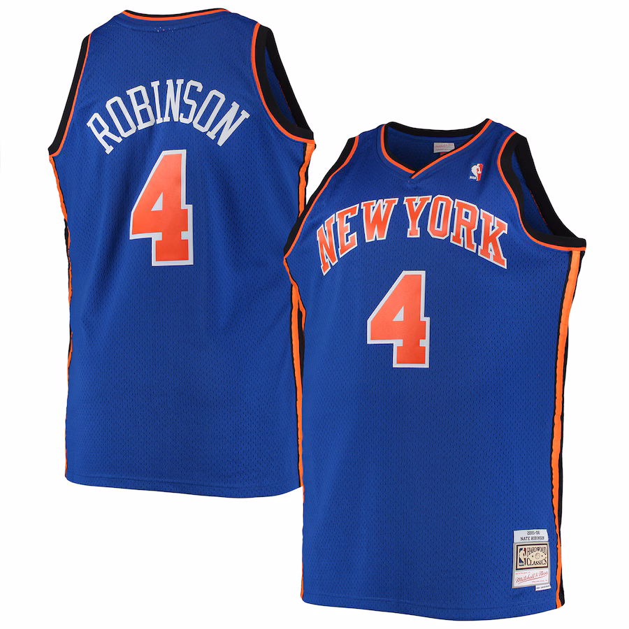 Men's New York Knicks Nate Robinson Mitchell & Ness Blue 2005/06 Big & Tall Hardwood Classics Swingman Jersey - ujerseystore