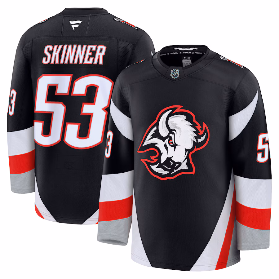 Men's Buffalo Sabres Jeff Skinner Fanatics Black Alternate Premium Jersey - ujerseystore