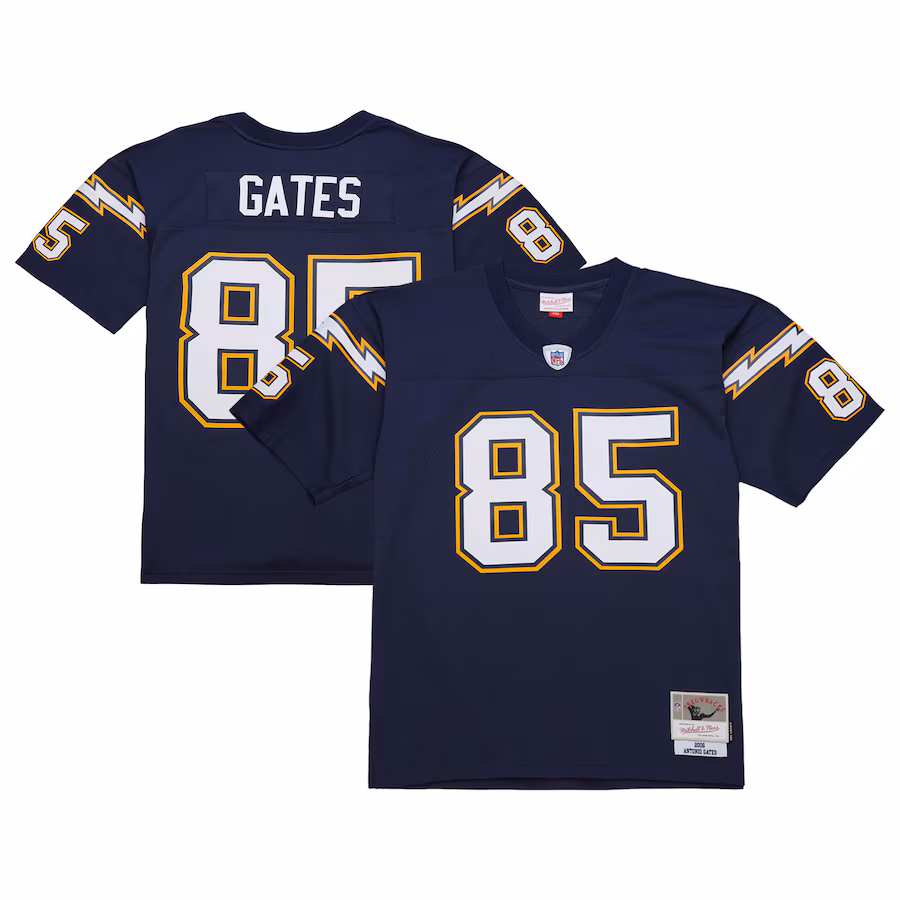 Men's San Diego Chargers Antonio Gates Mitchell & Ness Navy 2006 Legacy Replica Jersey - ujerseystore