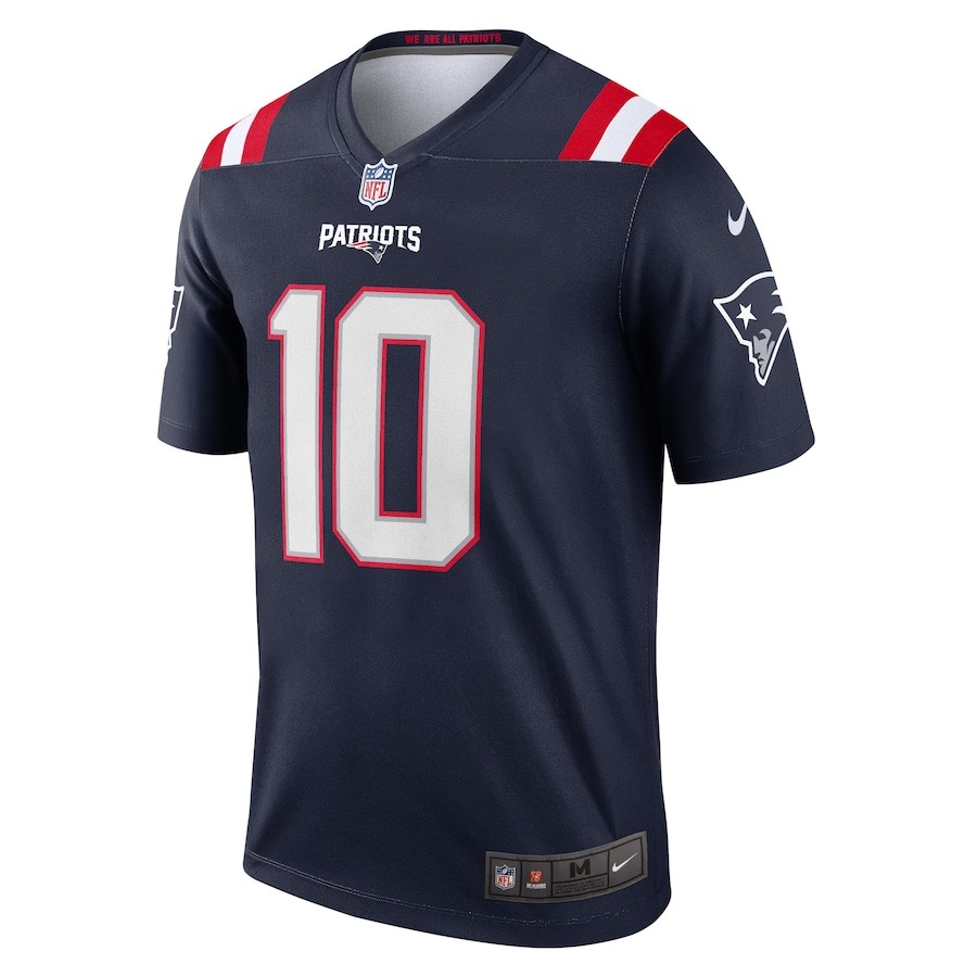 Men's New England Patriots Mac Jones Nike Navy Legend Jersey - ujerseystore
